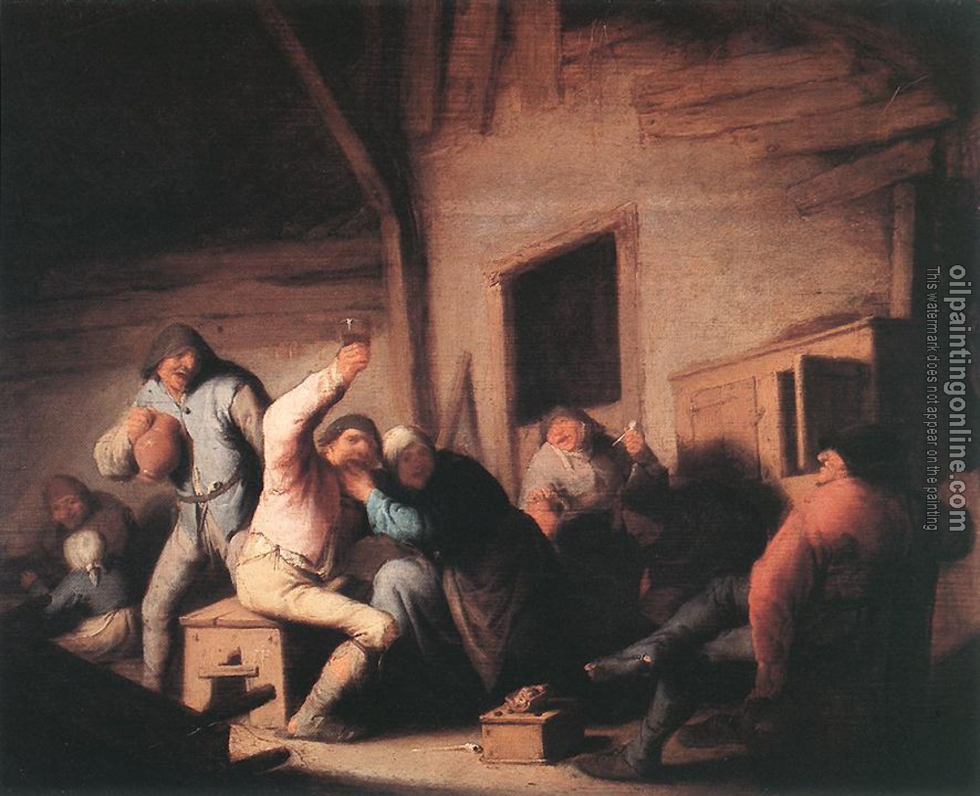 Ostade, Adriaen Jansz van - Carousing Peasants in a Tavern